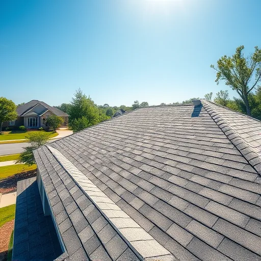 Completed residential roof installation in Pelham AL showcasing textured shingles and clean edges surrounded by suburban scenery.