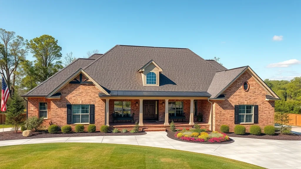 Roofing in Meadowbrook AL with workers installing shingles on a residential home.