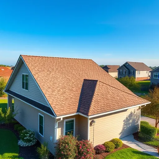 Residential home in Roebuck AL with a newly replaced textured shingle roof, surrounded by lush landscaping and clear sky