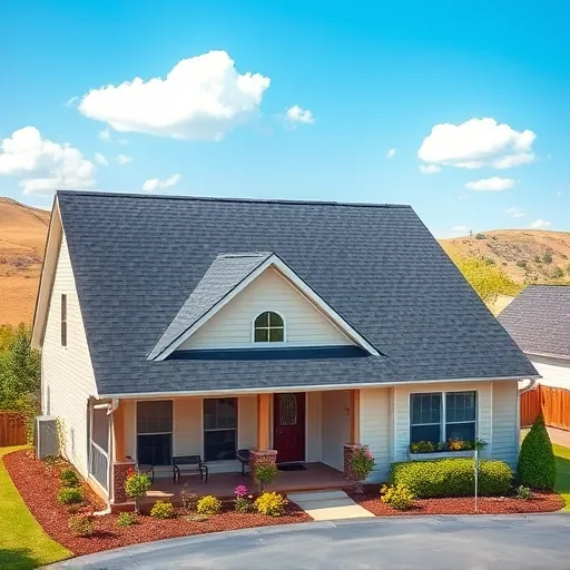 Completed roofing project in Calera, AL featuring charcoal asphalt shingles on a charming suburban home with lush landscaping.