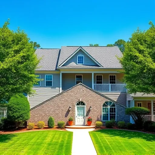 High-quality shingle roof installation in Clay Alabama with lush lawns, mature trees, and a modern home exterior