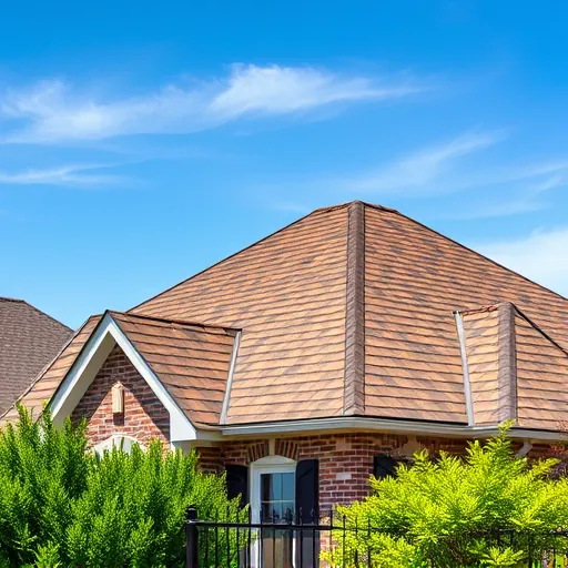 Completed roofing project in Odenville AL showcasing high-quality shingle roof in earthy tones with vibrant landscaping.