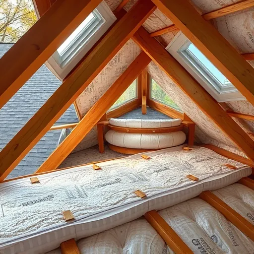 Recent roof insulation installation in Trussville AL shows layered fiberglass insulation, vapor barriers, and attic lighting.