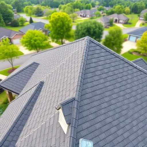 Completed roofing project in Lake Purdy AL showcasing modern shingles, expert craftsmanship, and suburban scenery.