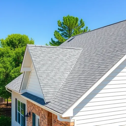 Completed roofing project in Trussville AL showcasing shingles and structure under a clear blue sky