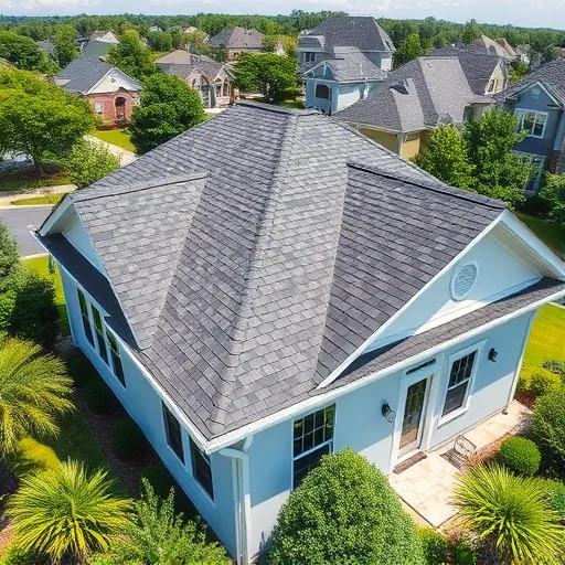 Pristine roof installation on a modern Trussville AL home featuring detailed asphalt shingles and vibrant landscaping.