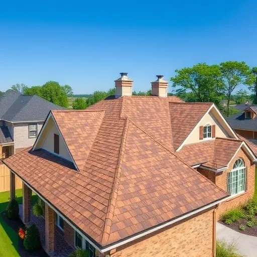 Newly installed asphalt shingle roof with textured earthy tones on modern home in McCalla Alabama