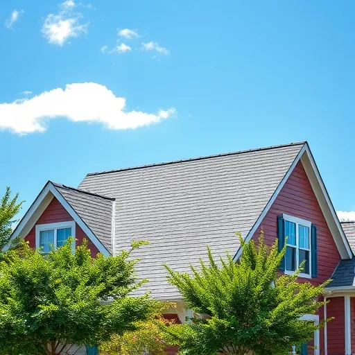 Modern asphalt shingle roof in Warrior AL, showcasing craftsmanship and vibrant home exterior against a clear blue sky.