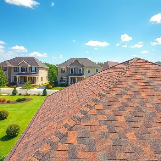 Freshly installed roofing in Trussville AL showcases vibrant shingles in a charming suburban neighborhood on a sunny day.