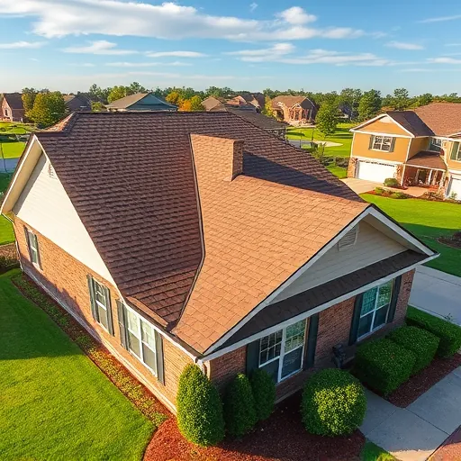 Finished residential roof with detailed shingles, trim, vibrant lawn, and sunny suburban neighborhood in Pinson AL