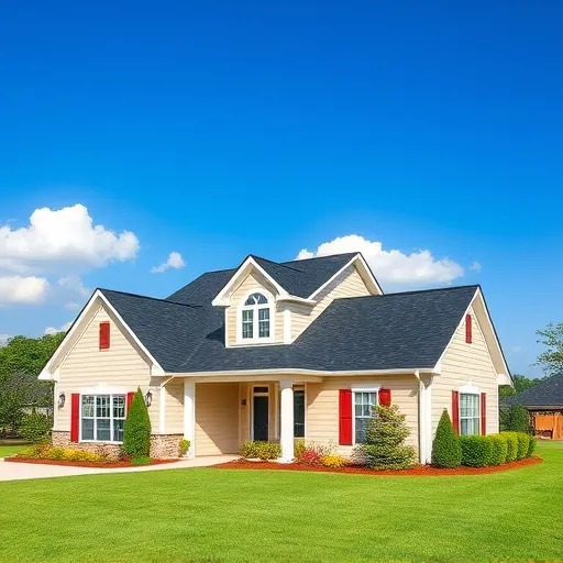 Completed roofing project in Margaret AL featuring a pristine black shingle roof on a charming two-story home.