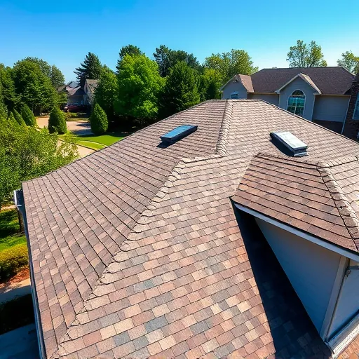 Completed shingle roof project in Odenville AL, showcasing craftsmanship against a bright blue sky and lush landscaping.