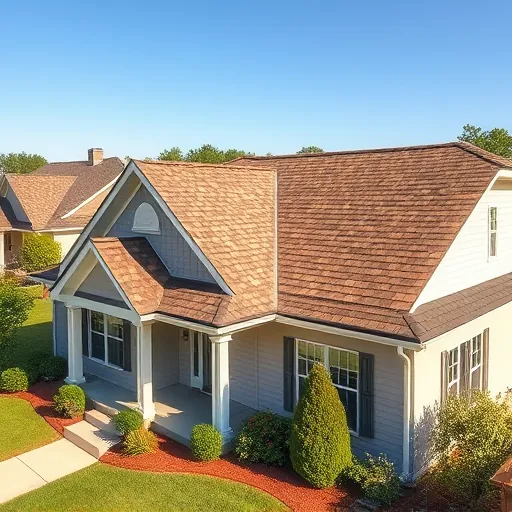 Freshly completed suburban roof replacement in Trussville Alabama with textured earthy shingles, lush front yard, and neighboring well-maintained homes