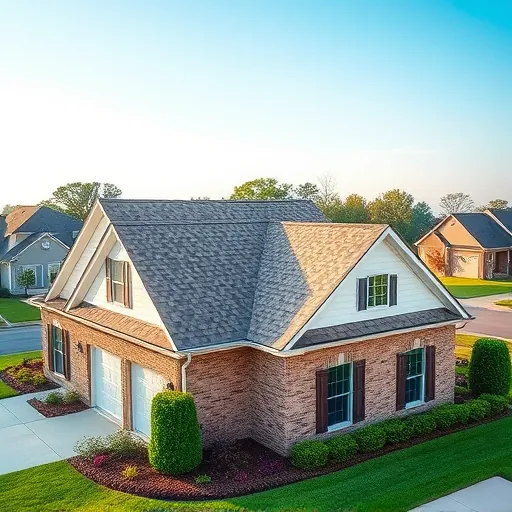 Completed roof installation in Calera AL showcasing durable shingles on a well-maintained modern home in a peaceful neighborhood.