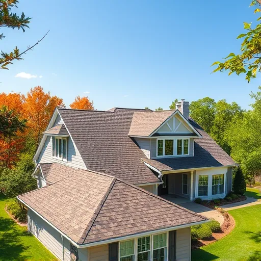 Freshly installed residential roof in Liberty Park AL with textured shingles, vibrant landscape, and modern home exterior.