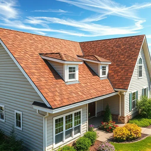 Freshly completed residential roof in Margaret Alabama with detailed shingles, lush landscaping, and a clear blue sky scene