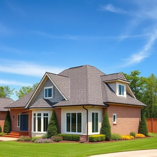 Pristine residential asphalt shingle roof in Vestavia Hills Alabama with detailed texture, precise edges, and lush landscaped yard