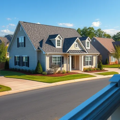Freshly completed asphalt shingle roof installation on a suburban home in Alabaster, AL with landscaped yard and clear sky.