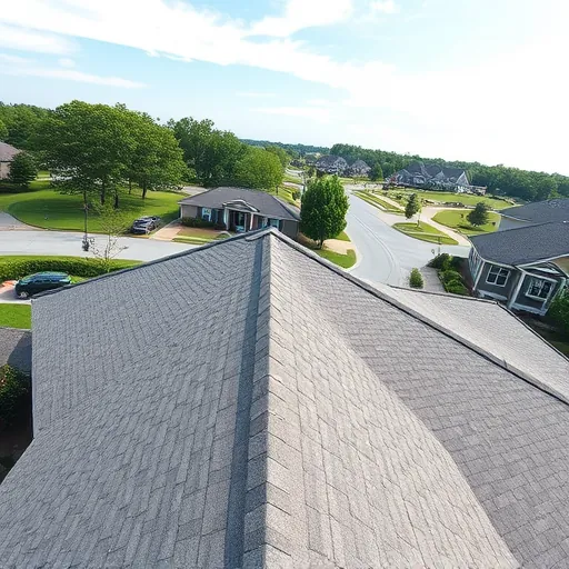 Newly completed residential roof with high-quality shingles on a modern home in Pinson Alabama amid lush greenery and clear sky