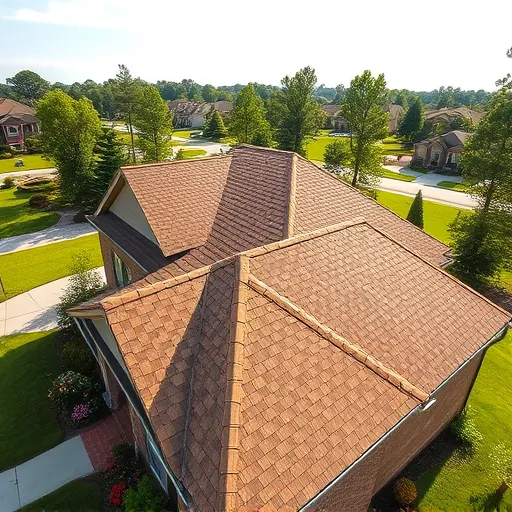 Freshly installed asphalt shingle roof on a suburban home in Springville Alabama with detailed textures and vibrant landscaping