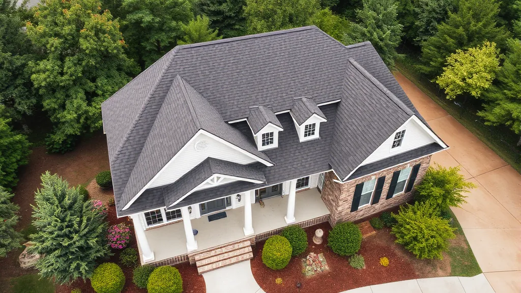 Roofing in Trussville, AL with a team installing shingles on a residential home.