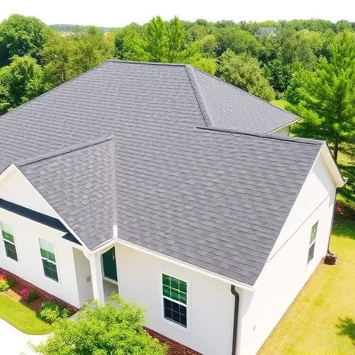 Completed roofing project in Trussville, AL showcasing modern design and craftsmanship without any people present.