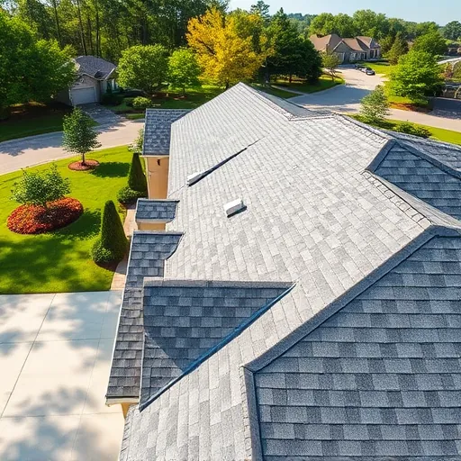 Freshly completed gray asphalt shingle roof on a suburban home in Meadowbrook Alabama with detailed craftsmanship and landscaping