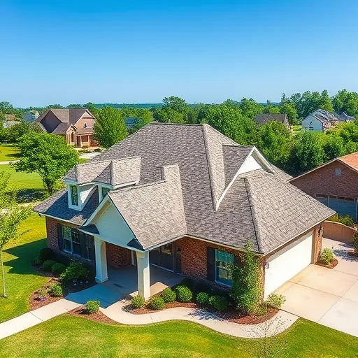 Completed roofing project in Greystone AL featuring a new shingle roof and well-manicured lawn under a blue sky.