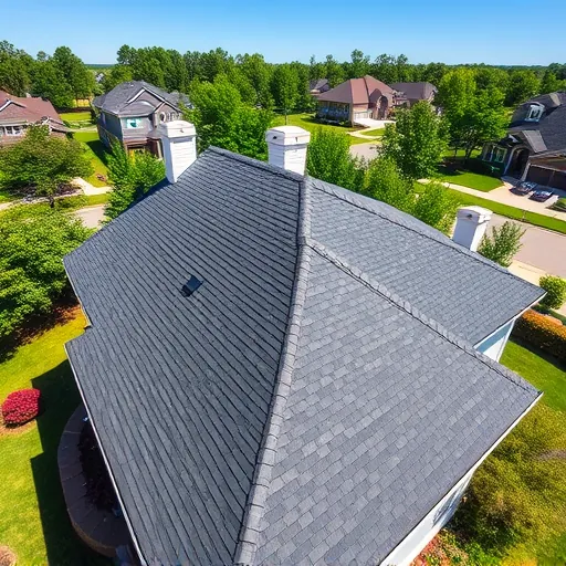 Newly completed asphalt shingle roof with gable design in Trussville Alabama showcasing professional craftsmanship and durable materials