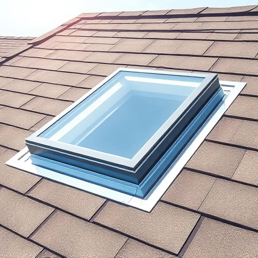 Close-up of a well-installed metal skylight flashing on a clean roof in Trussville Alabama, highlighting craftsmanship and durability