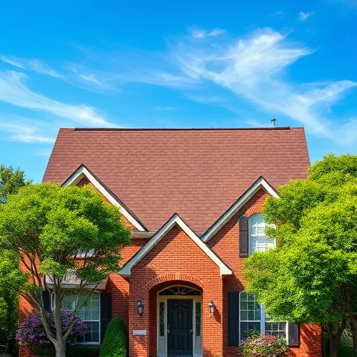 Completed roofing project in Hoover AL with high-quality shingles on a charming suburban home and vibrant landscaping.