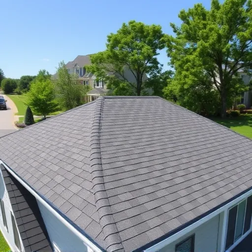 Freshly installed modern shingle roof on a suburban home in Trussville AL with lush lawn and clear blue sky.