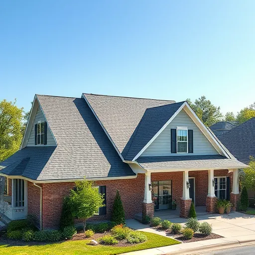 Completed roofing project in Trussville, AL showcasing a new, well-constructed roof design with no people.
