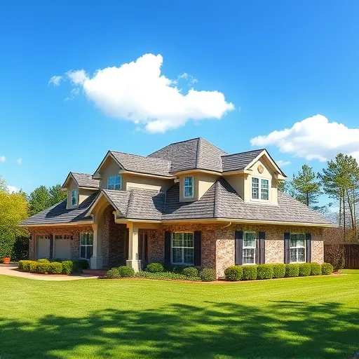 Completed roofing project in Alabaster, AL featuring a high-quality asphalt shingle roof and a manicured yard.