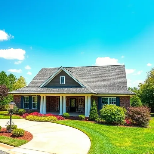 Completed roofing project in Gardendale AL showcasing a charming home with fresh asphalt shingles and vibrant landscaping.