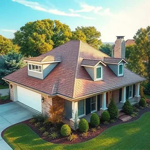Freshly installed residential roof in Mountain Brook Alabama with earthy shingles, lush greenery, and detailed craftsmanship