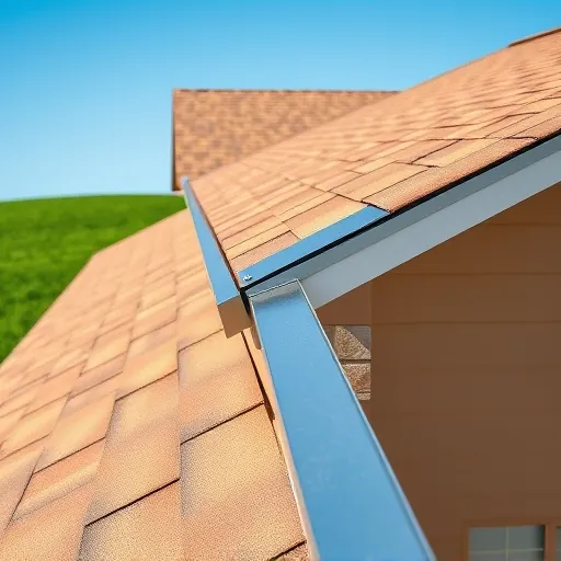 Freshly installed metal drip edge on a suburban house roof in Trussville Alabama with detailed shingles and lush lawn