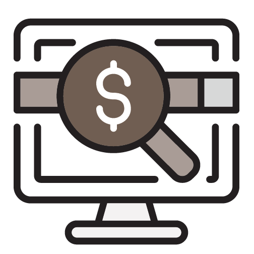 computer money sign icon