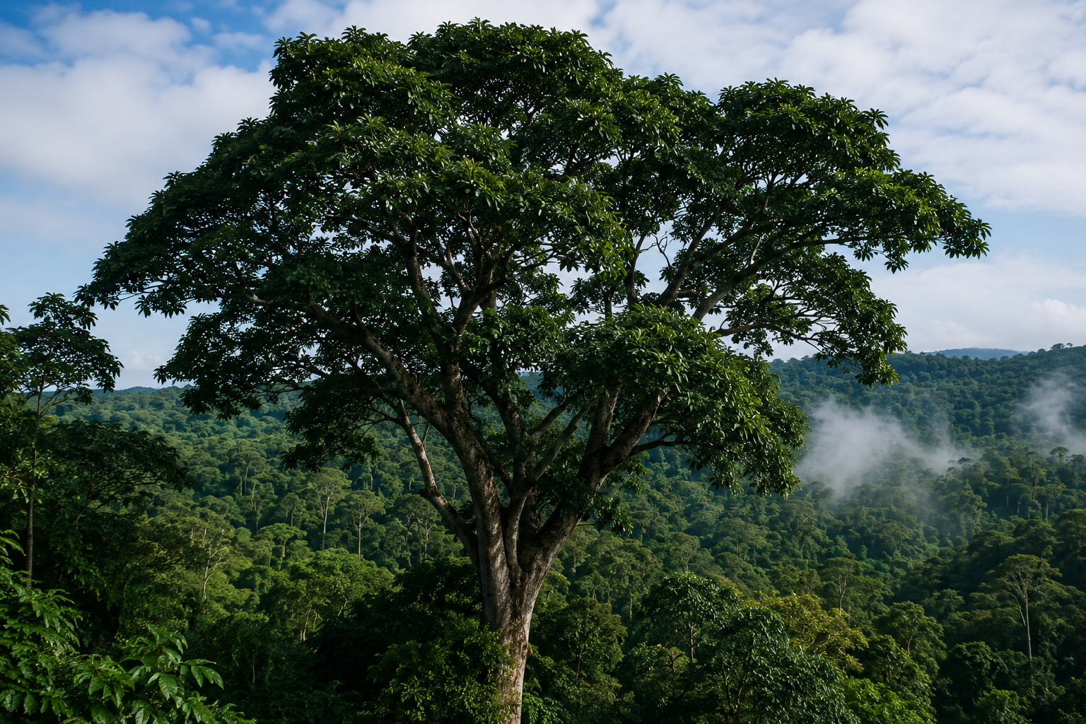 Large Ramón tree canopy in the Maya Biosphere rainforest of Guatemala