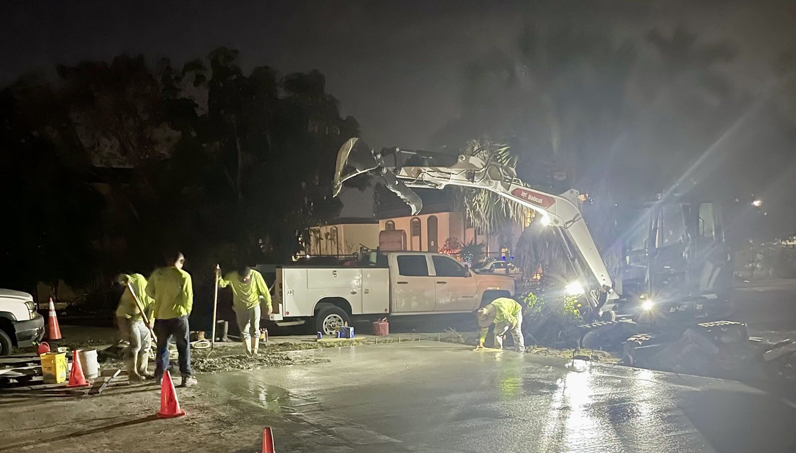 Concrete crew at work
