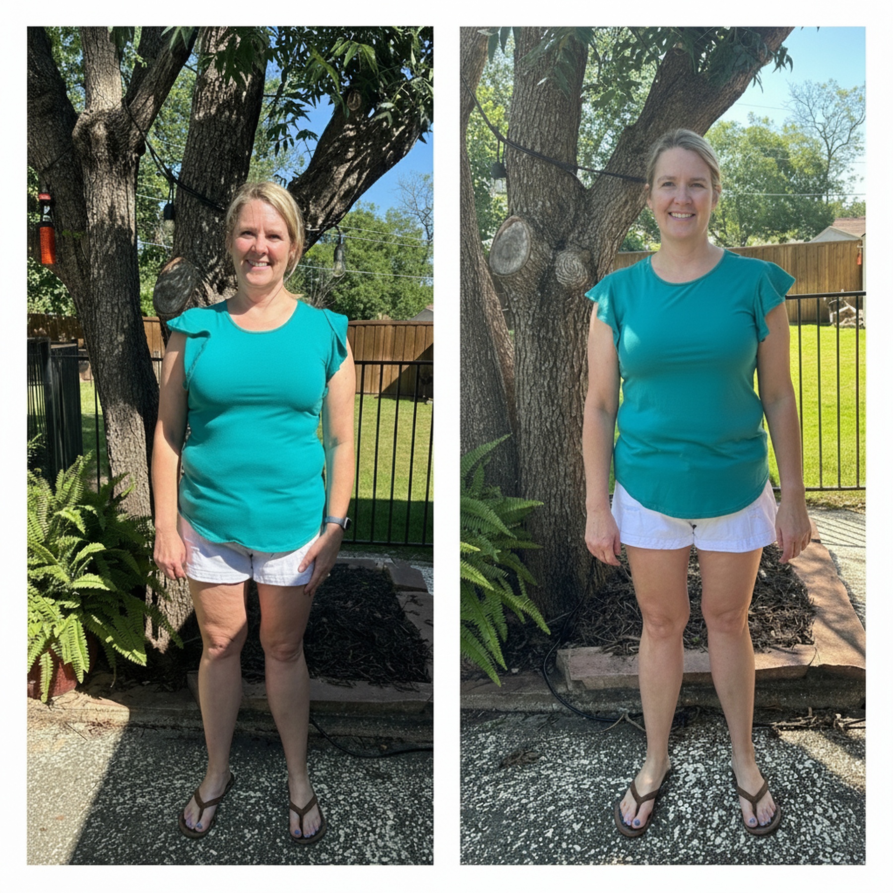 Holly before and after her hormone reset
