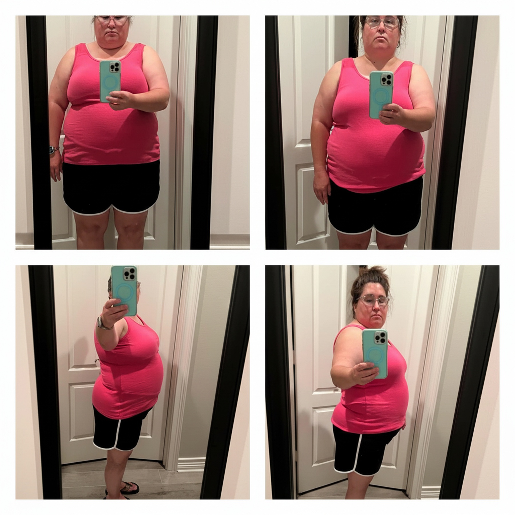 Melanie before and after her hormone reset