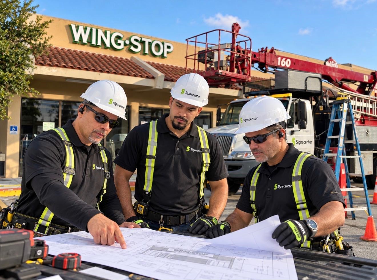 SignsCenter installation team on site