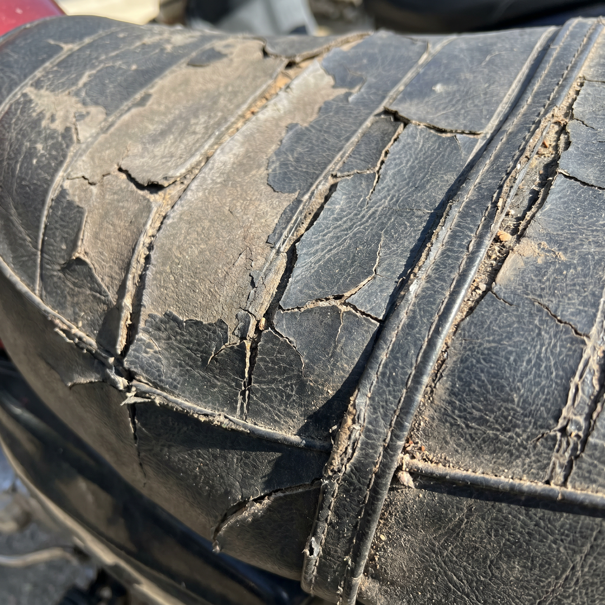 Cracked Motorcycle Seats