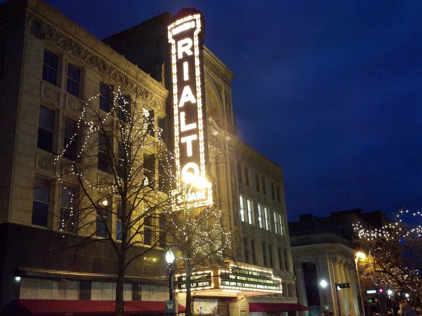 The Rialto Square Theatre on Chicago Street in downtown Joliet, Illinois