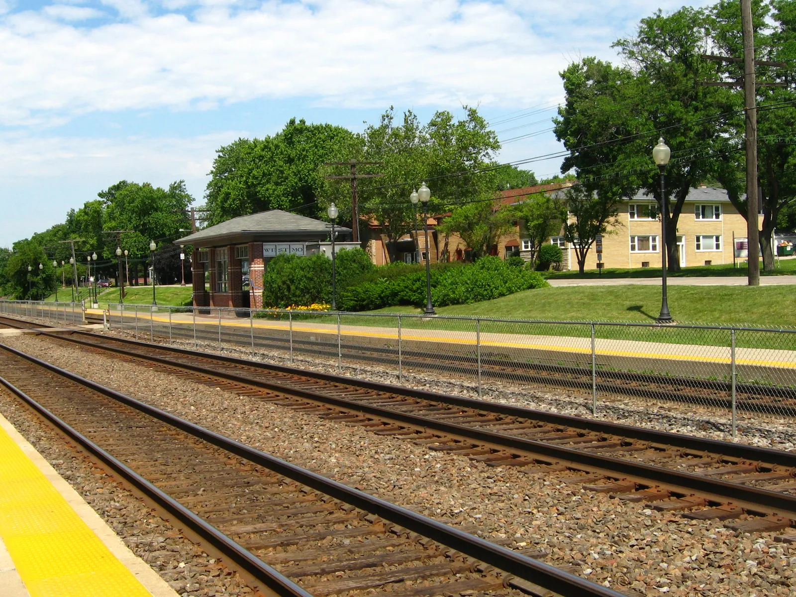The Westmont Metra station in Westmont, Illinois