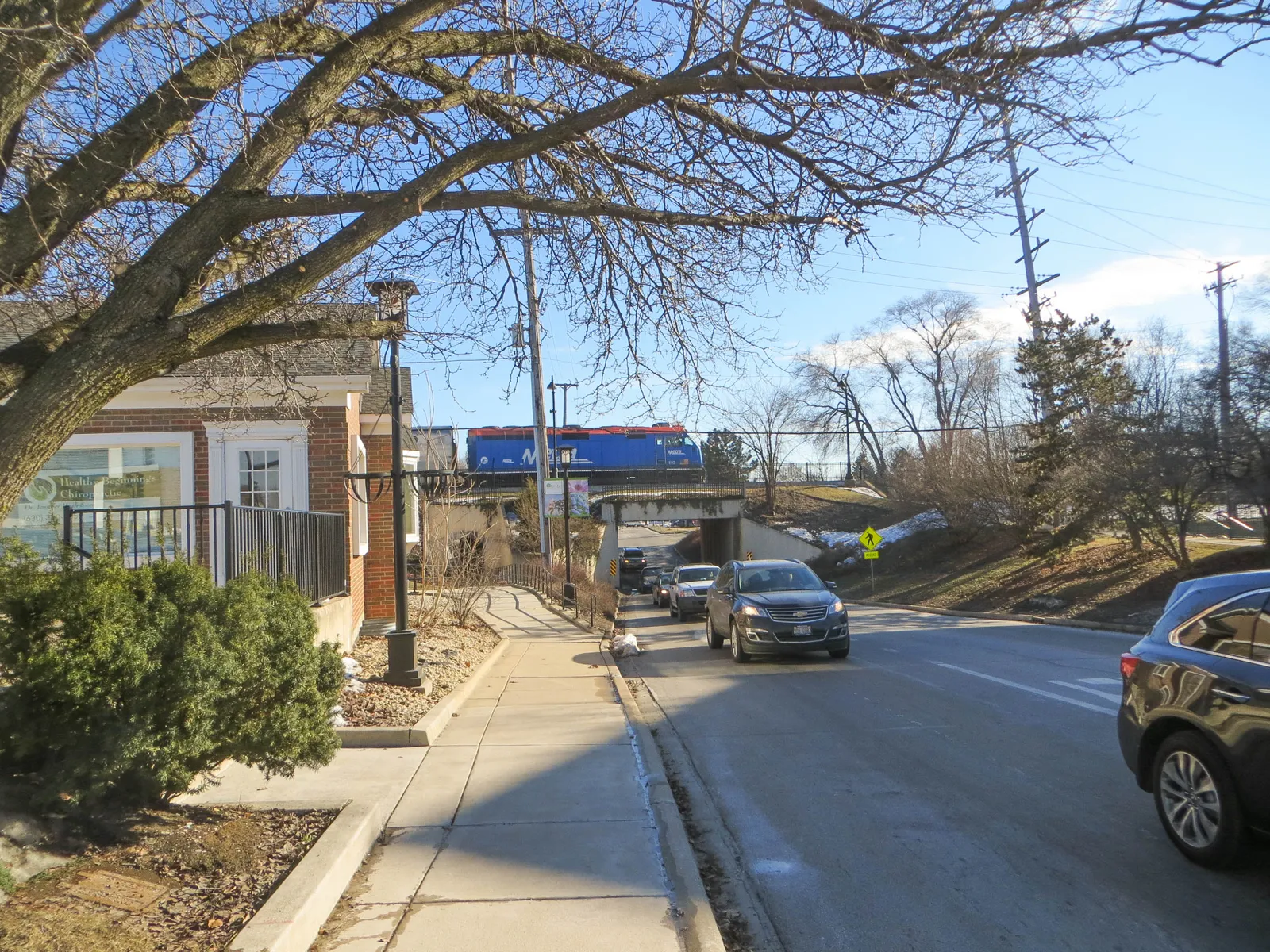 The Metra station in Lisle, Illinois