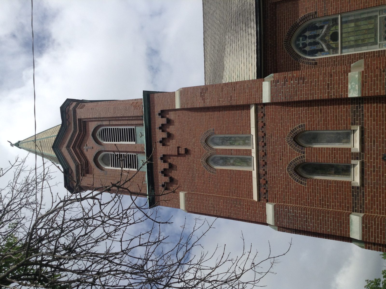 A church tower in Frankfort, Illinois