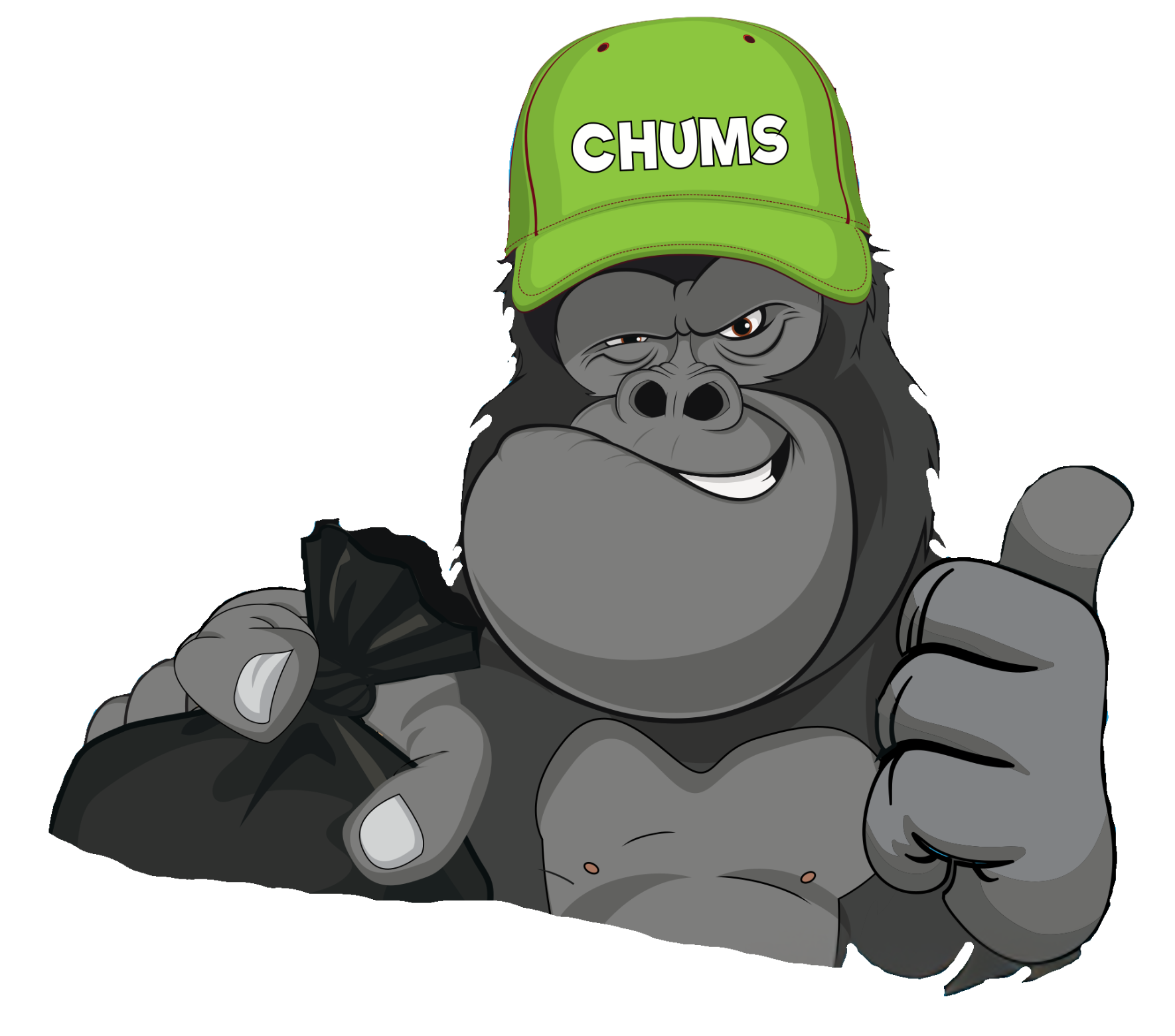 Chums Junk Removal gorilla logo