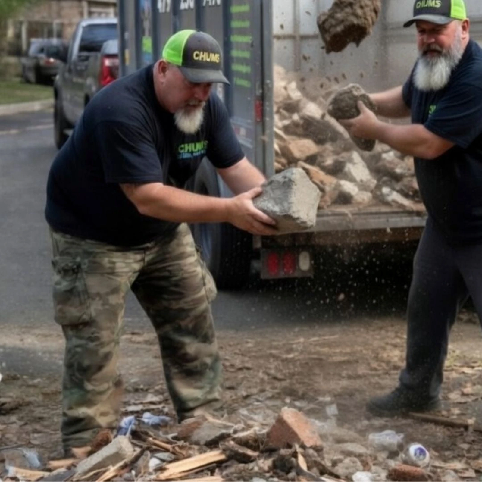 Construction debris removal by Chums Junk Removal in Northwest Arkansas